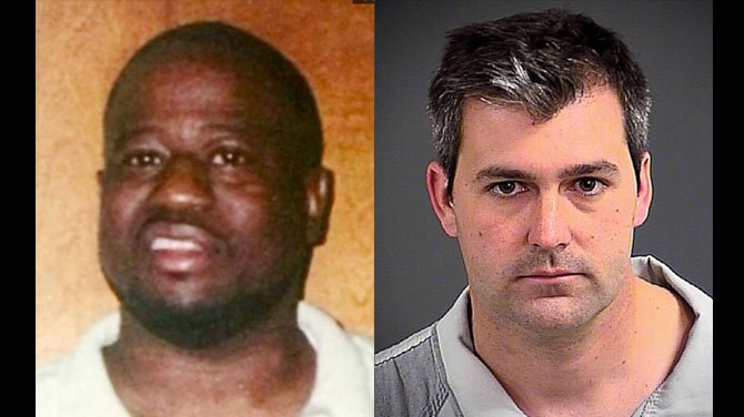 Walter Scott on the left, Michael Slager on the right